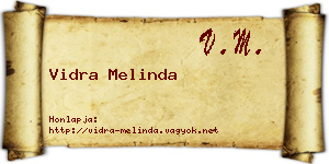 Vidra Melinda névjegykártya