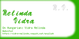 melinda vidra business card
